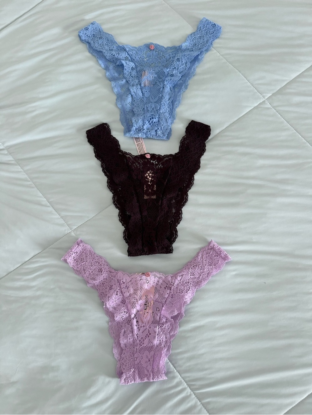 Victoria's Secret lace panty set of 3 NWT